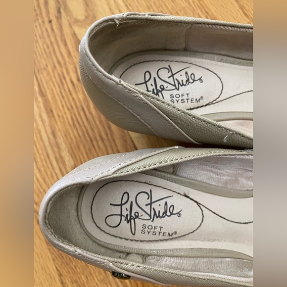 Lifestride Wedge Heel Shoes Women’s 6.5M Beige DREAMS No Box Flaws Shown in pics - Picture 6 of 11